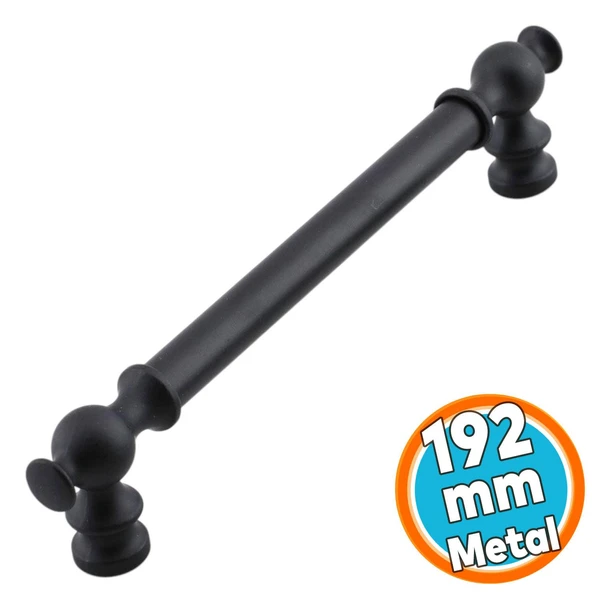Mobilya Çekmece Metal Kulp Mutfak Dolap Dolabı Kapak Kulpları Kulbu Kulpu 192 mm 192 Cm Siyah ürün görseli 1