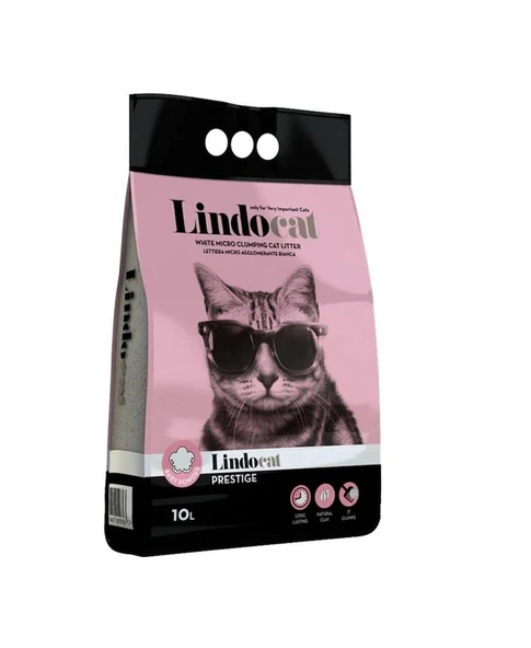 Lindo Cat Prestige Baby Powder Pembe İnce Taneli Kedi Kumu 10 Lt ürün görseli 1