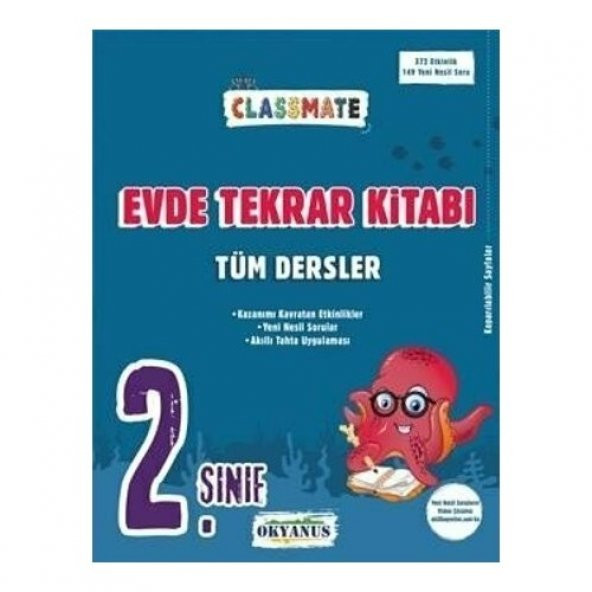 OKYANUS 2.SINIF CLASSMATE TÜM DERSLER EVDE TEKRAR KİTABI ürün görseli 1