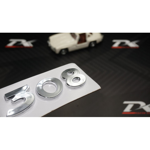 Peugeot 308 Bagaj 3M 3D Krom ABS Logo Amblem ürün görseli 1