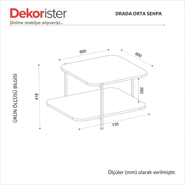 Dekorister Drada Orta Sehpa Senkronsiyah - Resim 8