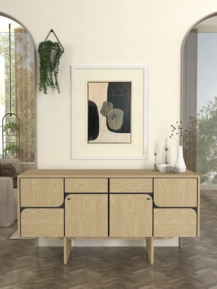 Dekorister Lava Konsol Rota - Antrasit 150cm ürün görseli 1