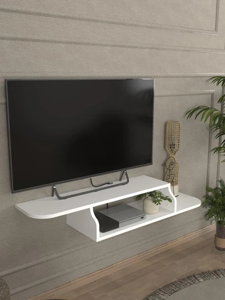 Dekorister Macros Tv Sehpası Beyaz 120 cm ürün görseli 1