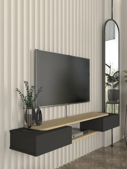 Dekorister Glint Tv Sehpası Antrasit - Rota 150 cm ürün görseli 1