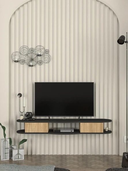 Dekorister Perk Tv Stand Antrasit - Sepet 150 cm ürün görseli 1
