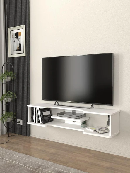 Dekorister Perry Tv Sehpası Beyaz 120 cm ürün görseli 1