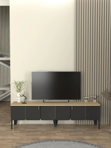 Dekorister Pedro Tv Sehpası Antrasit - Rota 180cm ürün görseli 1