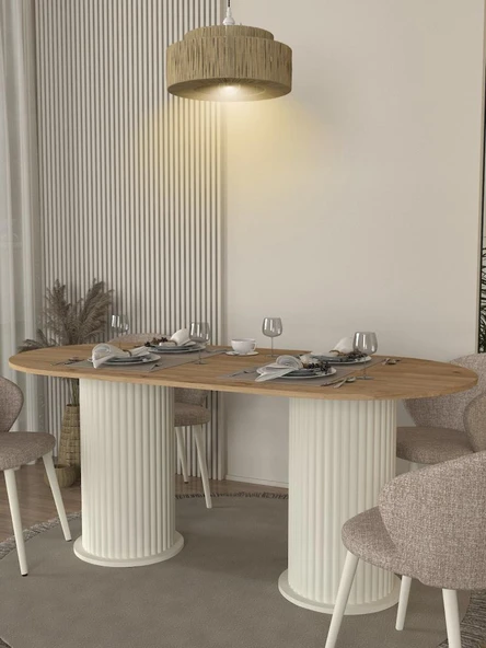 Dekorister Bohema Yemek Masası Aytaşı - Sepet 180cm ürün görseli 1