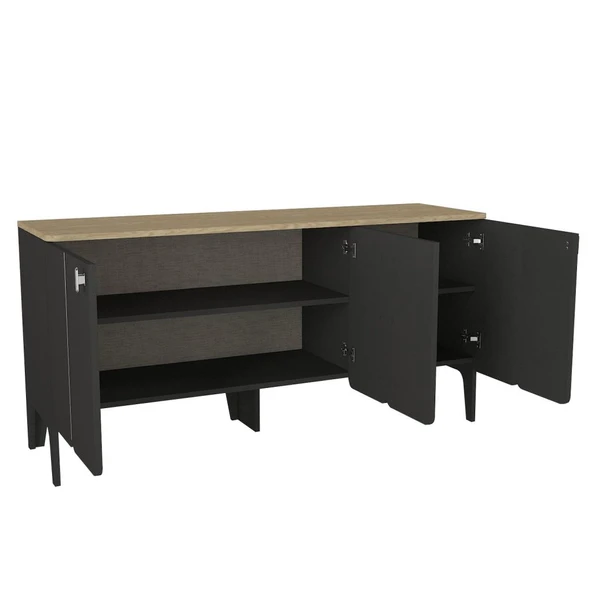 Pedro Konsol Antrasit - Rota 150cm - Resim 9