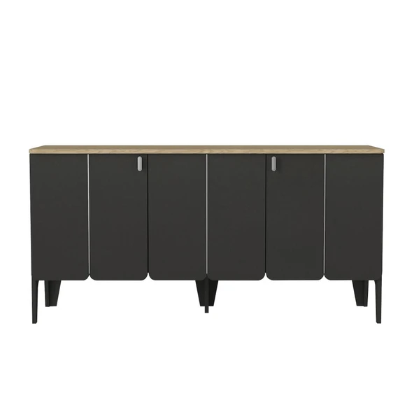 Pedro Konsol Antrasit - Rota 150cm - Resim 10