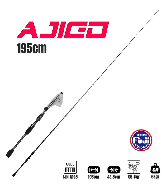 Fujin Ajigo 195cm 05-5gr Teleskopik LRF Kamışı ürün görseli 1