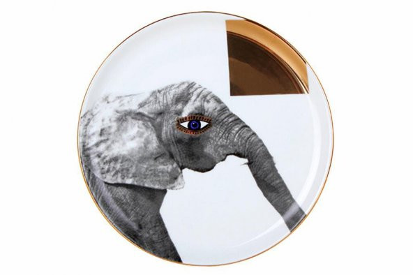 Porland Wild Life Elephant Düz Tabak 20cm ürün görseli 1