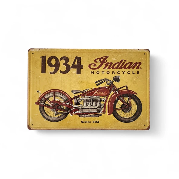 Metal Dekor Levha Indian Motorcycle ürün görseli 1