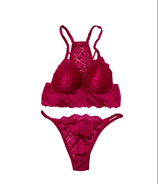 Kadın Sütyen Takımı  Dolgusuz Bralet Mor ürün görseli 1
