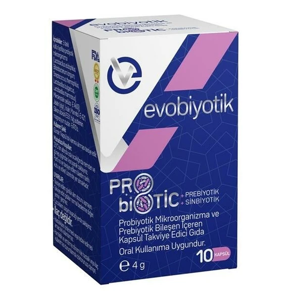 Evobiyotik Probiyotik Mikroorganizma Ve Prebiyotik İçeren 10 Kapsül ürün görseli 1