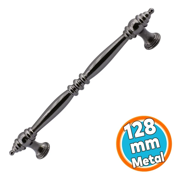 Mutfak Mobilya Çekmece Dolabı Dolap Kapak Kulpu Kulbu Düz Metal Kulpları Kulpu Füme 128 Mm ürün görseli 1