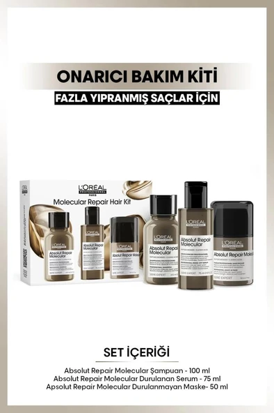 Loreal Professionnel Absolut Repair Molecular Repair Mini Set 100+75+50 ML ürün görseli 1