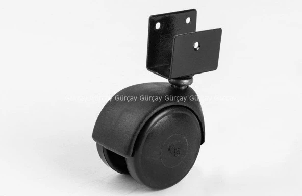 Mobilya Tekeri Döner Plastik H64mm Geçme 18mm ürün görseli 1