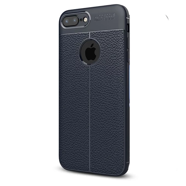 Gpack Apple iPhone 7 Plus Kılıf Niss Silikon Deri Görünümlü - Resim 3