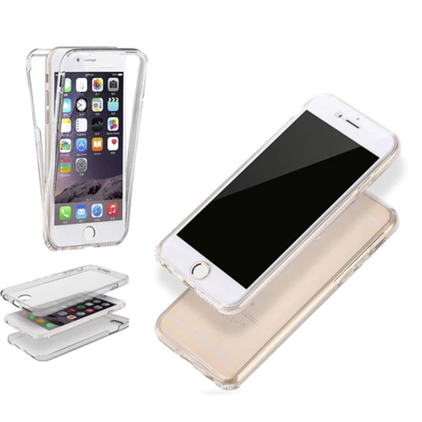 Gpack Apple iPhone 8 Plus  Kılıf Ön Arka  Silikon Koruma - Resim 2