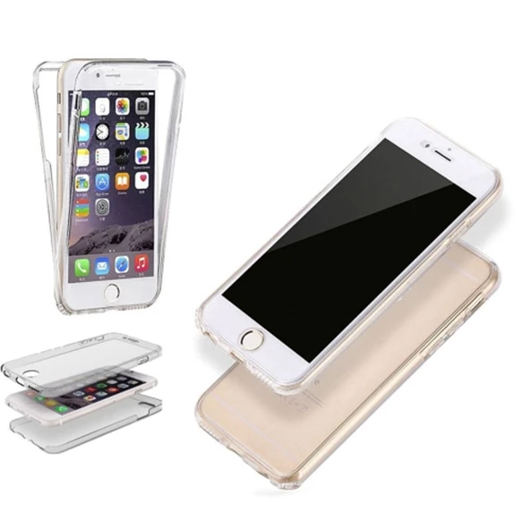 Gpack Apple iPhone 8 Kılıf Ön Arka  Silikon Koruma - Resim 2