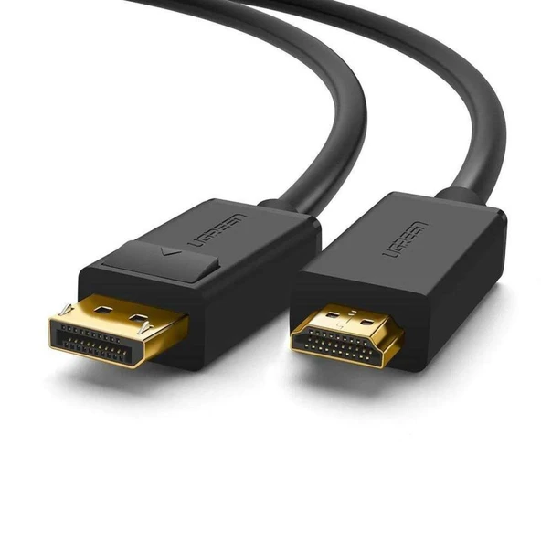 UGREEN 10203 DP101 4K 3D Görüntü Desteği Displayport to HDMI Dönüştürücü Kablo 3metre ürün görseli 1