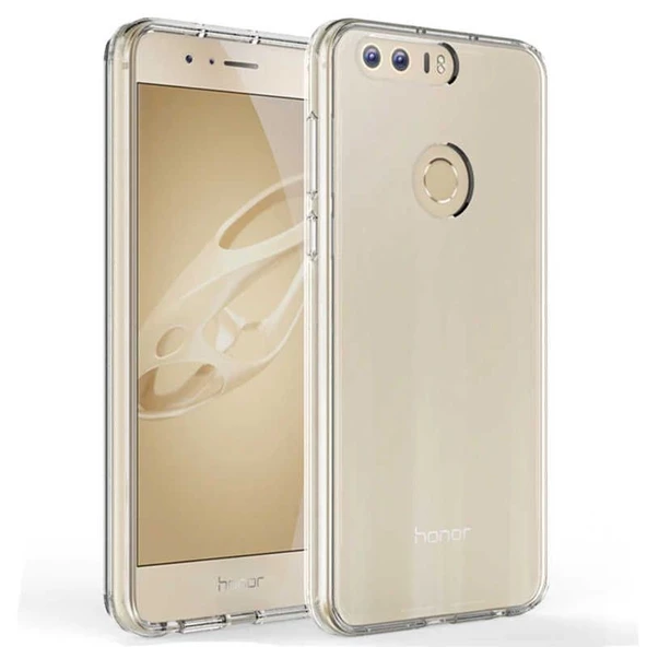 Gpack Huawei Honor 8 Kılıf Süper Silikon Yumuşak KorumaNano Glass ürün görseli 1