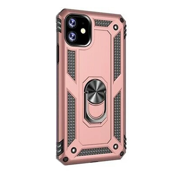 Gpack Apple iPhone 11 Kılıf Vega Standlı Yüzüklü MıknatıslıNano Glass ürün görseli 1