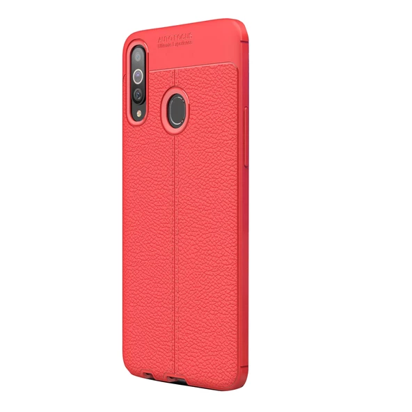 Gpack Samsung Galaxy A20s Kılıf Niss Silikon Deri GörünümlüNano Glass ürün görseli 1