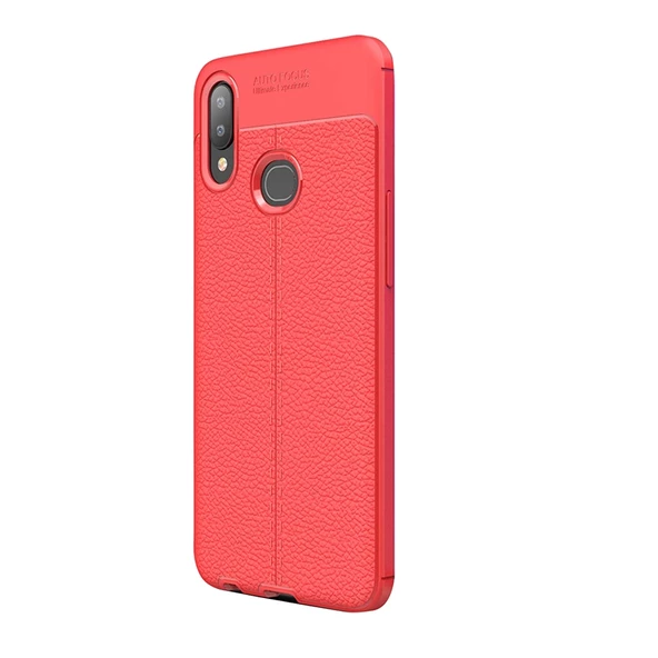 Gpack Samsung Galaxy A10s Kılıf Niss Silikon Deri GörünümlüNano Glass ürün görseli 1