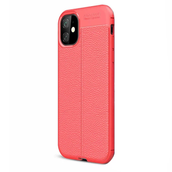 Gpack Apple iPhone 11 Kılıf Niss Silikon Deri GörünümlüNano Glass ürün görseli 1