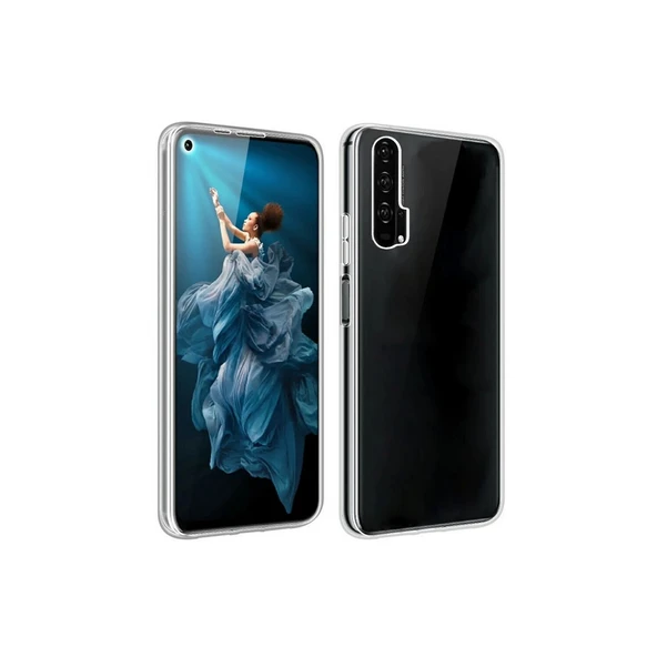 Gpack Huawei Nova 5T Kılıf Ön Arka  Silikon Koruma Renksiz ürün görseli 1
