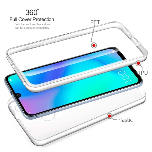 Gpack Huawei P40 Lite E Kılıf Ön Arka  Silikon Koruma - Resim 2