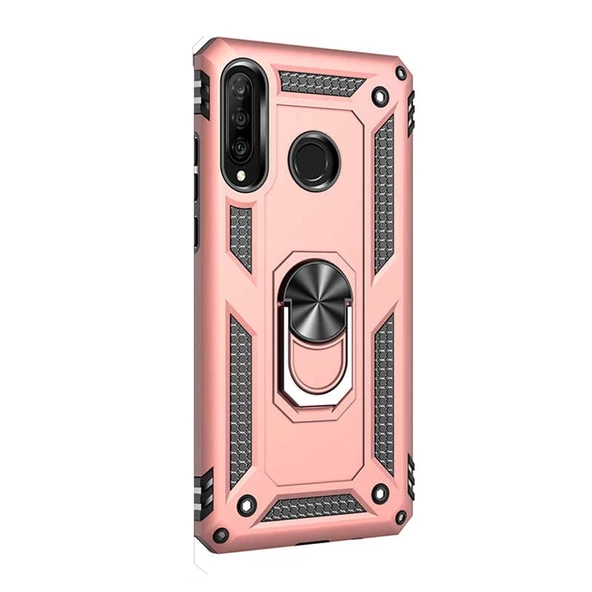 Gpack Huawei P40 Lite E Kılıf Vega Standlı Yüzüklü MıknatıslıNano Glass ürün görseli 1