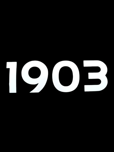 1903 Yazılı Oto Sticker Beyaz 20x7cm ürün görseli 1