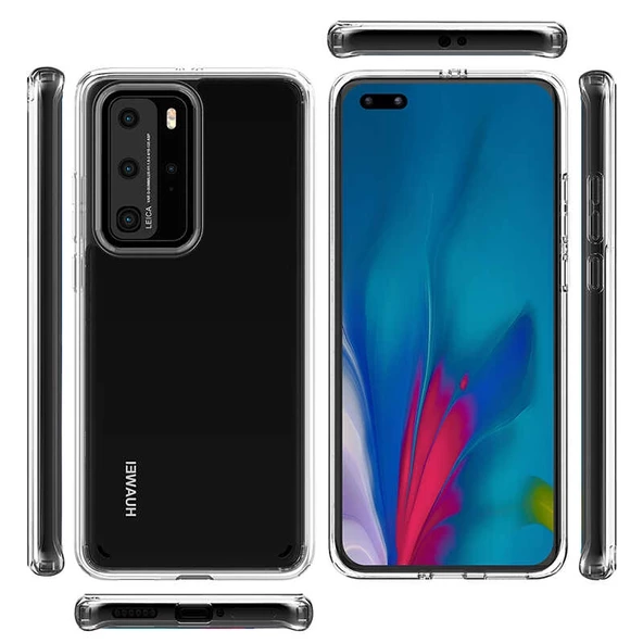 Gpack Huawei P40 Pro Kılıf Coss  Sert Kapak - Resim 2