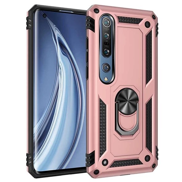 Gpack Xiaomi Mi Note 10 Lite Kılıf Tank Koruma Vega Standlı Yüzüklü Mıknatıslı ürün görseli 1