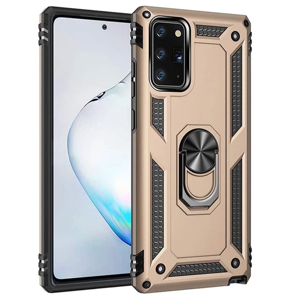 Gpack Samsung Galaxy Note 20 Kılıf Tank Koruma Vega Standlı Yüzüklü Mıknatıslı ürün görseli 1