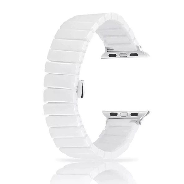 Gpack Apple Watch SE 40 mm Kordon Parlak Seramik Kaplama Yatay Görünüm Yandan Çıtçıt ZR ürün görseli 1