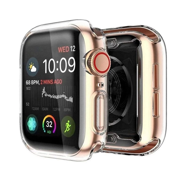 Gpack Apple Watch SE 44 mm Kordon Önü Kapalı  Silikon Renksiz ürün görseli 1