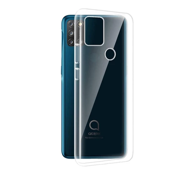 Gpack Alcatel 3x 2020 Kılıf Süper  Arka Koruma Silikon  Nano Glass Renksiz ürün görseli 1