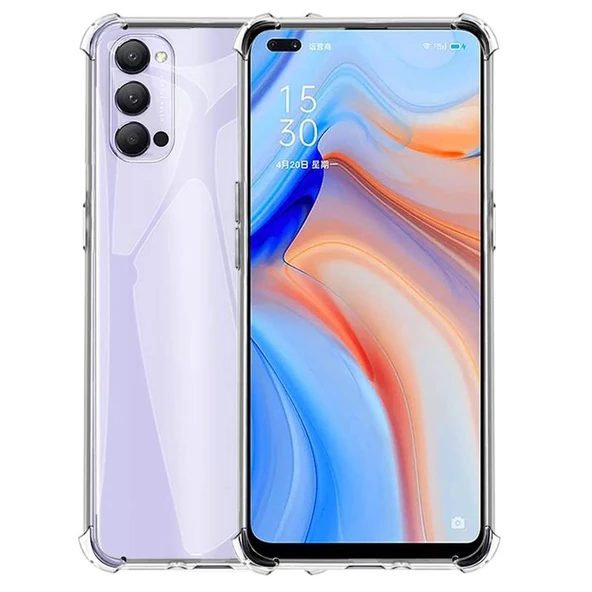 Gpack Oppo Reno 4 Kılıf AntiShock Ultra Koruma Sert KapakNano Glass ürün görseli 1
