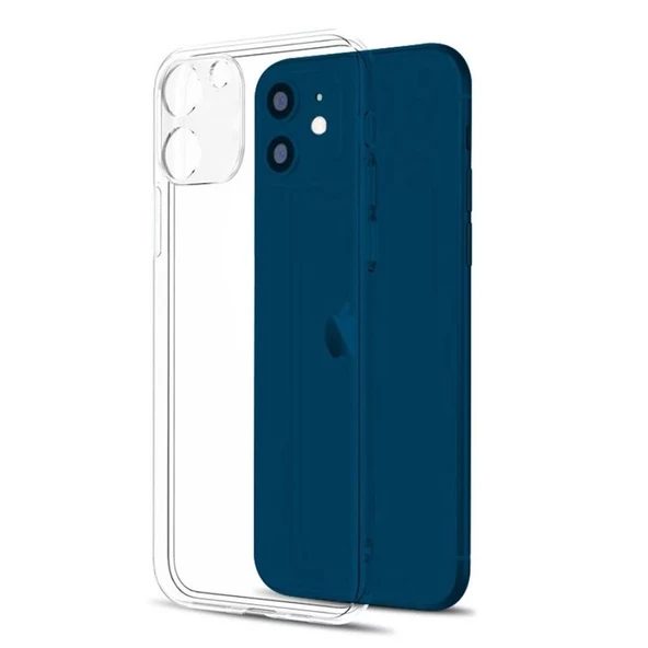 Gpack Apple iPhone 12 Kılıf Kamera Korumalı  Silikon Renksiz ürün görseli 1