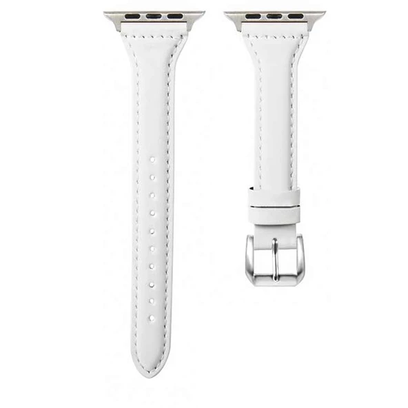 Gpack Apple Watch Series 4 5 44mm Kordon Deri Kordon Renkli İnce Tasarım KRD 28 ürün görseli 1