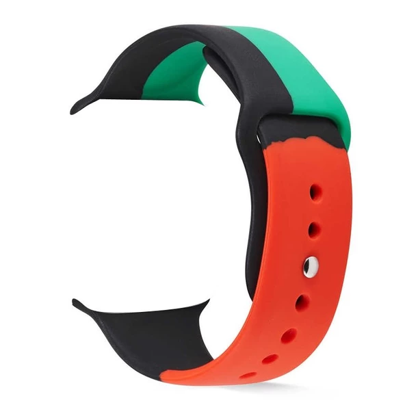 Gpack Apple Watch Series 3 4 5 6 42 mm Kordon Silikon Renkli KRD 39 ürün görseli 1