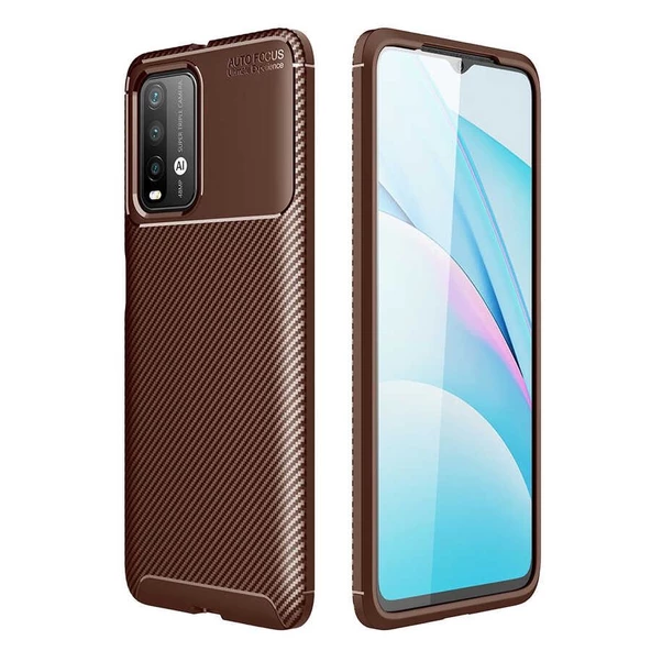 Gpack Xiaomi Redmi 9T Kılıf Negro Karbon Korum SilikonNano Glass ürün görseli 1