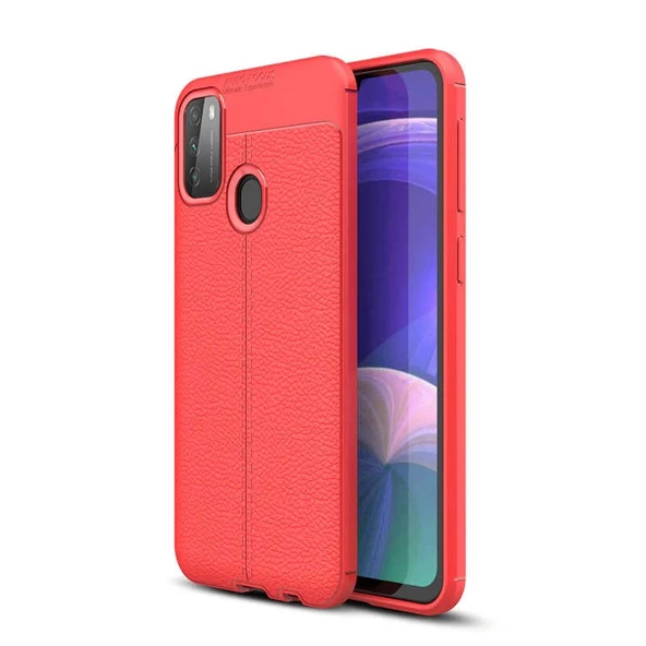 Gpack Xiaomi Poco M3 Kılıf Niss Deri Görünümlü SilikonFull Ekran Koruyucu ürün görseli 1