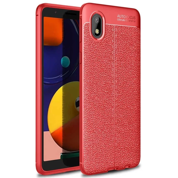 Gpack Samsung Galaxy A01 Core Kılıf Niss Silikon Deri GörünümlüNano Glass ürün görseli 1