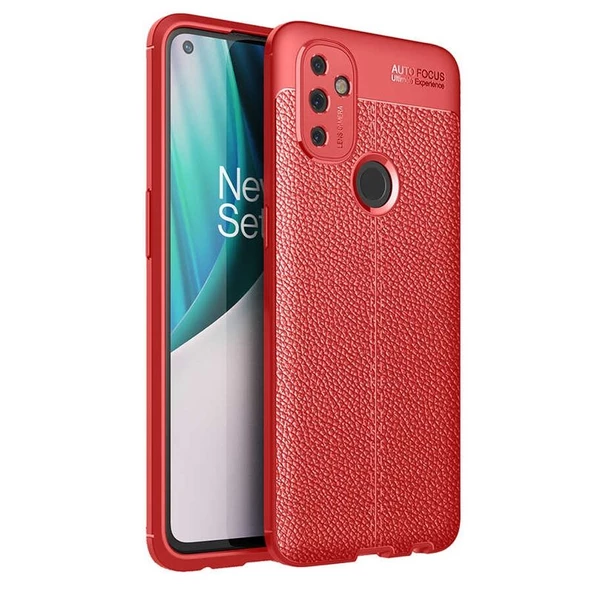 Gpack Oneplus Nord N100 Kılıf Niss Deri Görünümlü SilikonFull Ekran ürün görseli 1