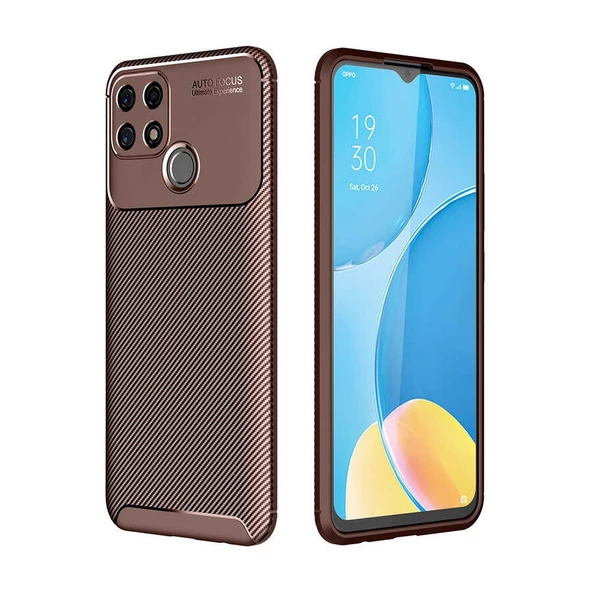 Gpack Oppo A15 Kılıf Negro Karbon Dizayn SilikonNano Glass ürün görseli 1